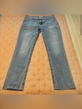 Kut from the Kloth Straight Leg Jeans Womens 12 Medium Wash Stretch Denim